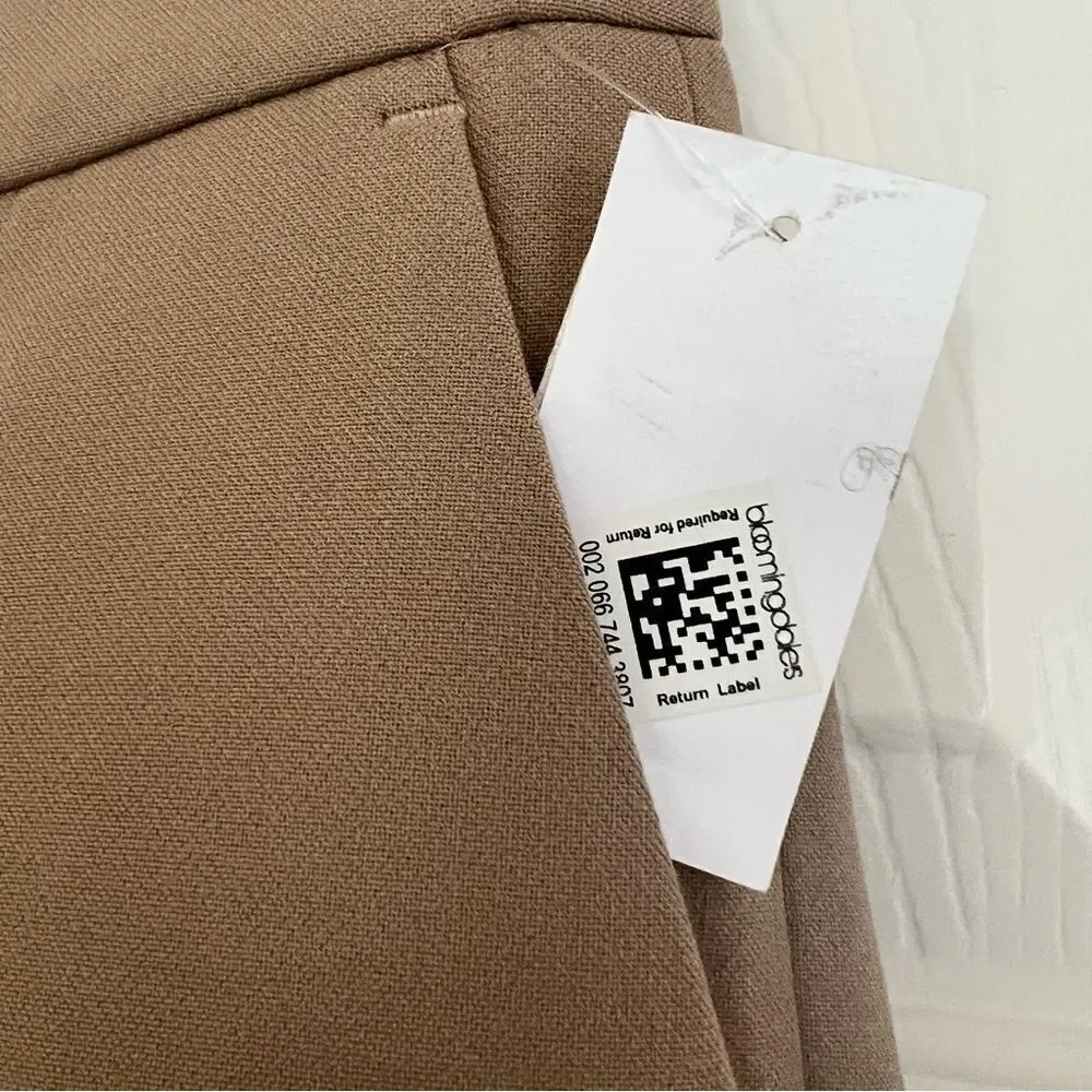 Peserico Slim Fit Trousers Style P04752 IT 42 US 6 Tan NEW